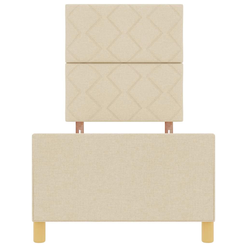 Bedframe met hoofdeinde Crème 80 x 200 cm Stof