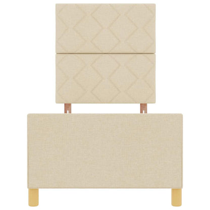 Bedframe met hoofdeinde Crème 80 x 200 cm Stof