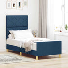Bedframe 80x200 cm stof blauw