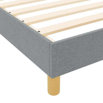 Bedframe met hoofdeinde Lichtgrijs 90 x 190 cm Stof