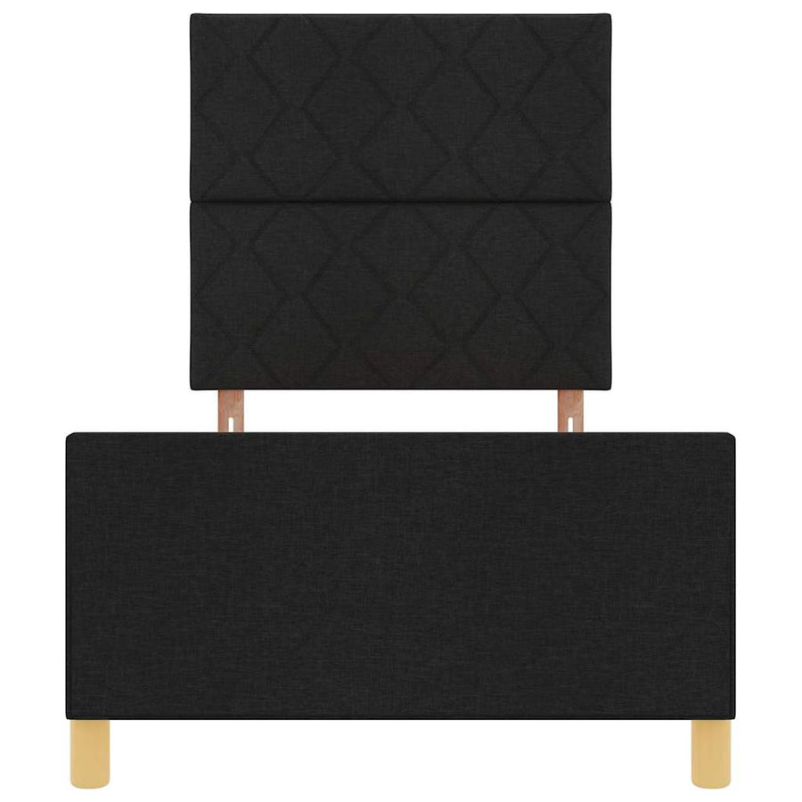 Bedframe met hoofdeinde Zwart 90 x 190 cm Stof