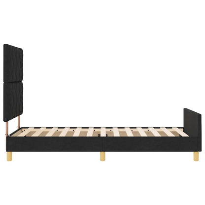 Bedframe met hoofdeinde Zwart 90 x 190 cm Stof