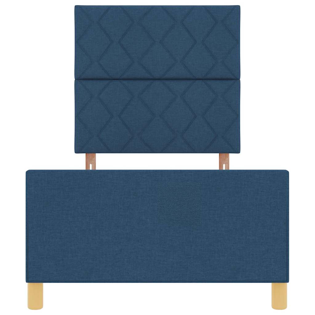 Bedframe met hoofdeinde Blauw 90 x 190 cm Stof