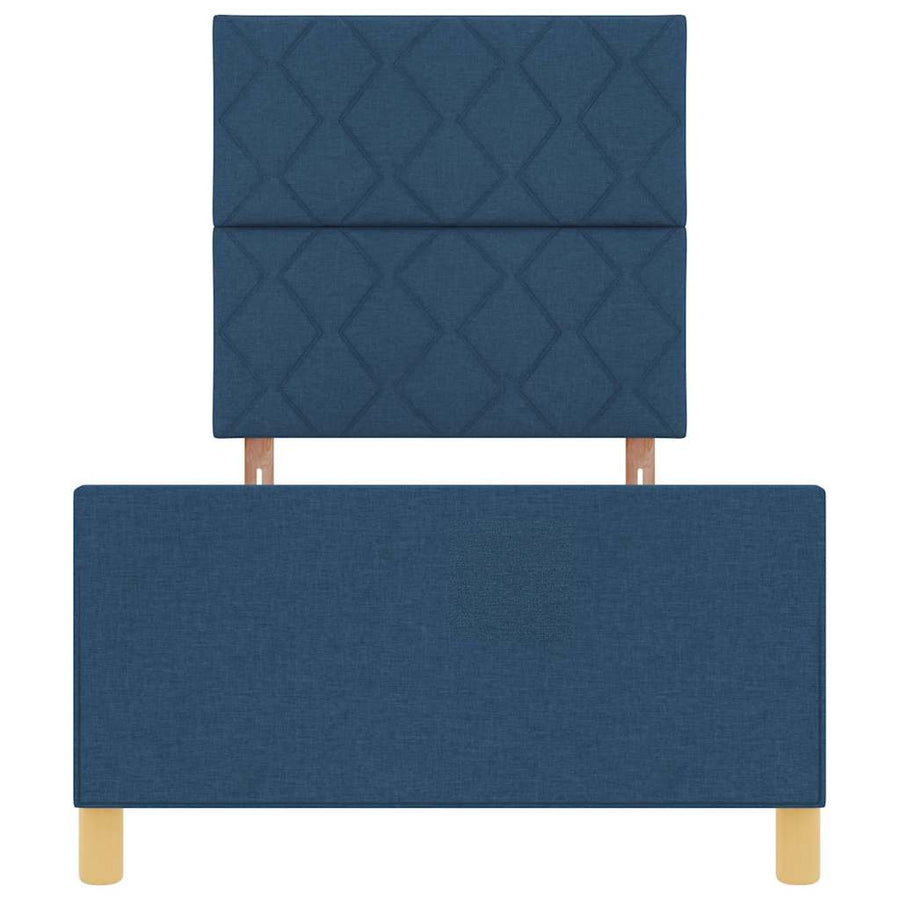 Bedframe met hoofdeinde Blauw 90 x 190 cm Stof