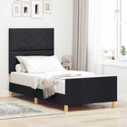Bedframe 90x200 cm zwart stof