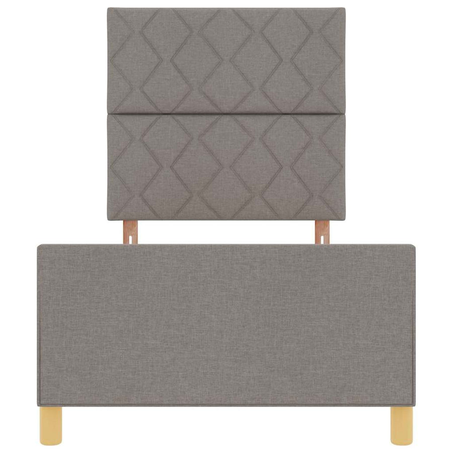 Bedframe met hoofdeinde Taupe 90 x 200 cm Stof