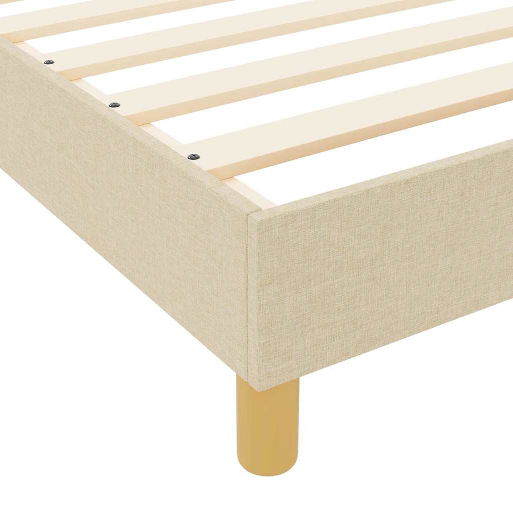 Bedframe met hoofdeinde Crème 90 x 200 cm Stof