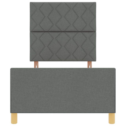 Bedframe met hoofdeinde Donkergrijs 100 x 200 cm Stof