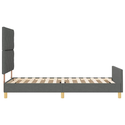 Bedframe met hoofdeinde Donkergrijs 100 x 200 cm Stof