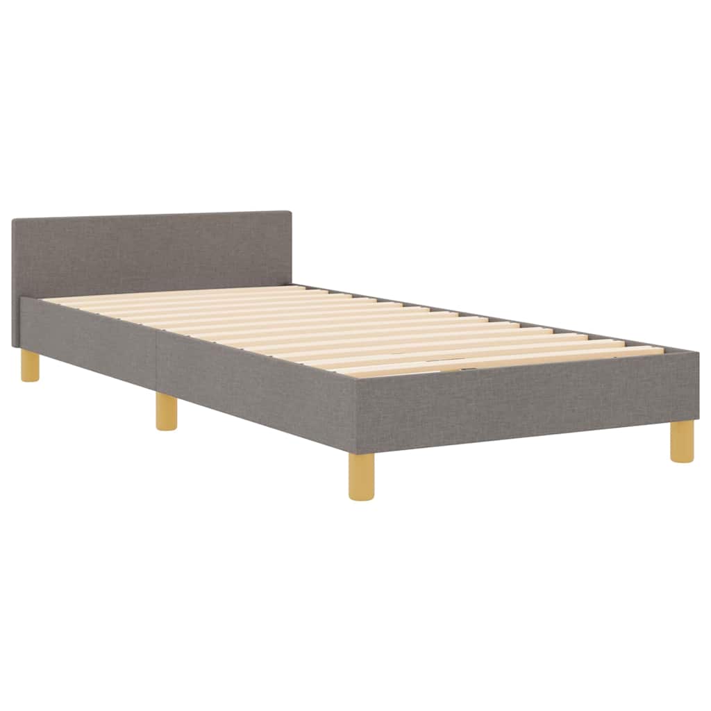 Bedframe met hoofdeinde Taupe 100 x 200 cm Stof