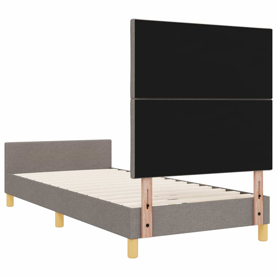 Bedframe met hoofdeinde Taupe 100 x 200 cm Stof
