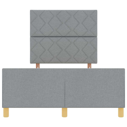Bedframe met hoofdeinde Lichtgrijs 120 x 190 cm Stof