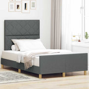 Bedframe 120x190 cm donkergrijs stof