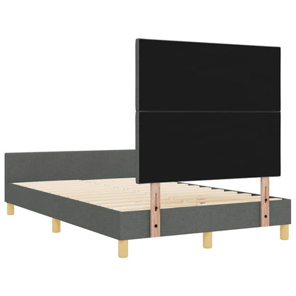 Bedframe met hoofdeinde Donkergrijs 120 x 190 cm Stof