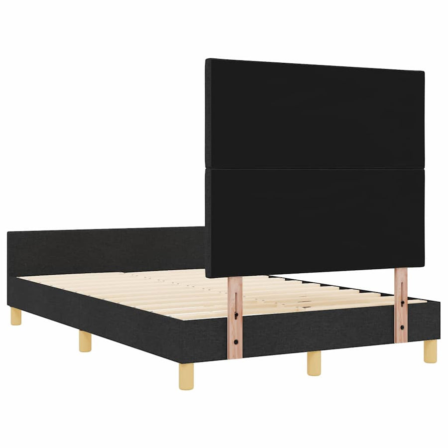 Bedframe met hoofdeinde Zwart 120 x 190 cm Stof