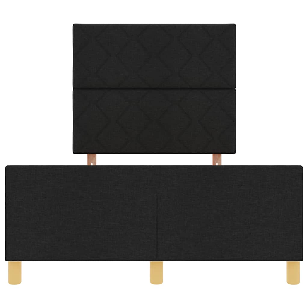 Bedframe met hoofdeinde Zwart 120 x 190 cm Stof