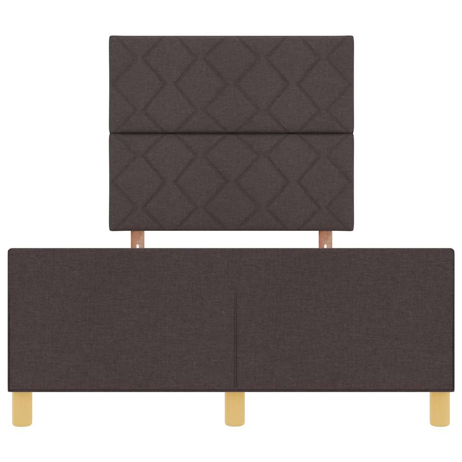 Bedframe met hoofdeinde Donkerbruin 120 x 190 cm Stof