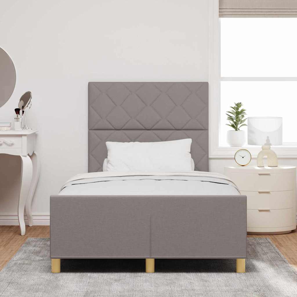 Bedframe met hoofdeinde Taupe 120 x 190 cm Stof