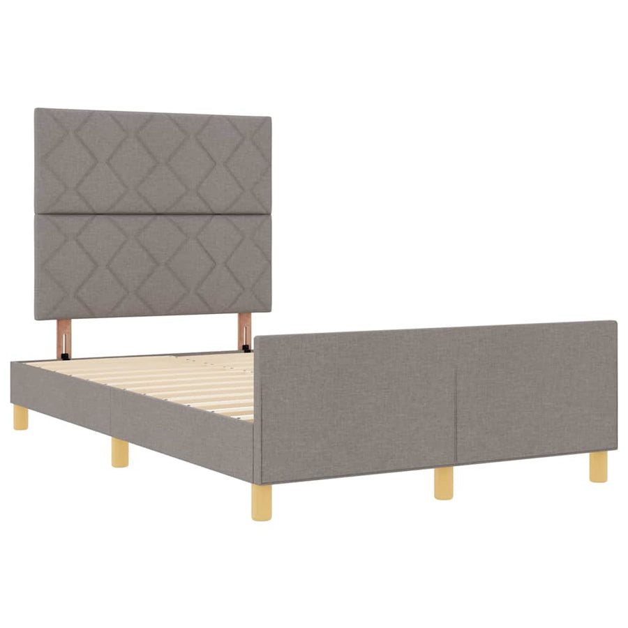 Bedframe met hoofdeinde Taupe 120 x 190 cm Stof