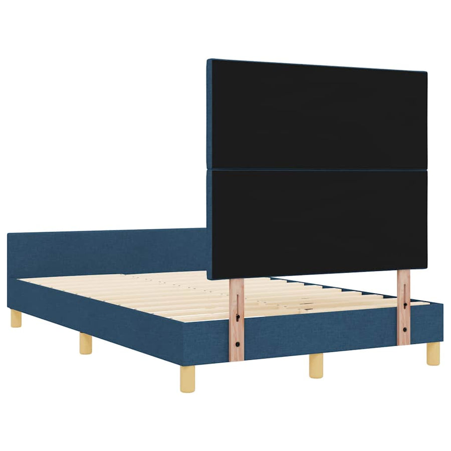 Bedframe met hoofdeinde Blauw 120 x 190 cm Stof