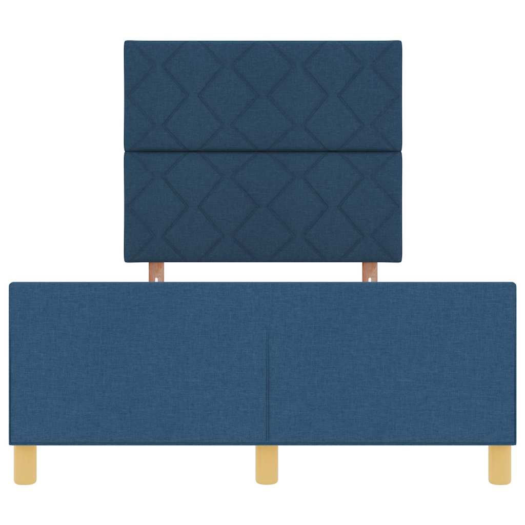 Bedframe met hoofdeinde Blauw 120 x 190 cm Stof