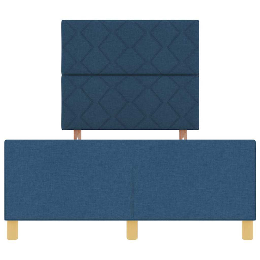 Bedframe met hoofdeinde Blauw 120 x 190 cm Stof