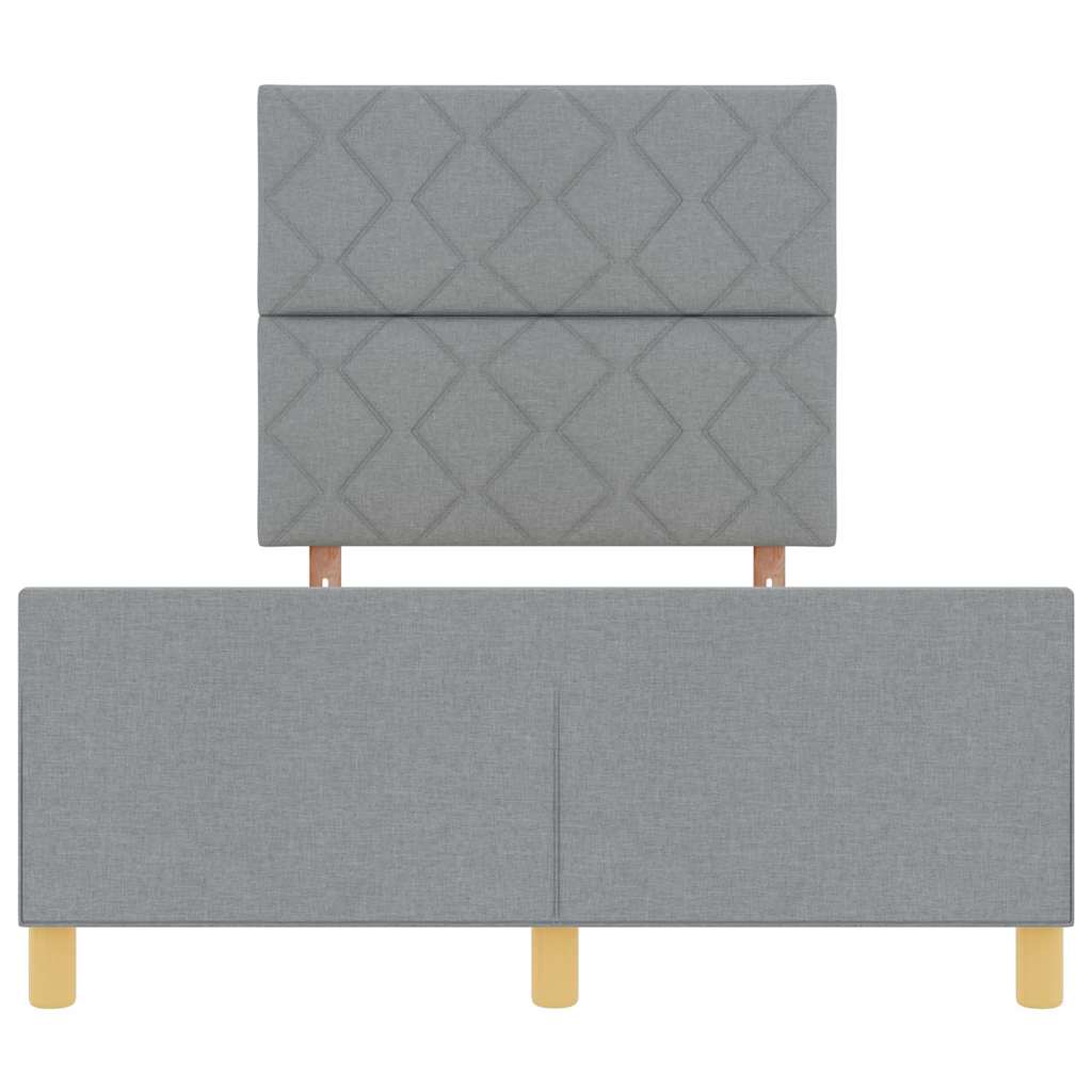 Bedframe met hoofdeinde Lichtgrijs 120 x 200 cm Stof