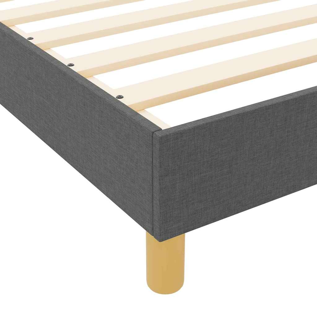 Bedframe met hoofdeinde Donkergrijs 120 x 200 cm Stof