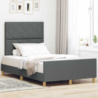 Bedframe 120x200 cm donkergrijs stof