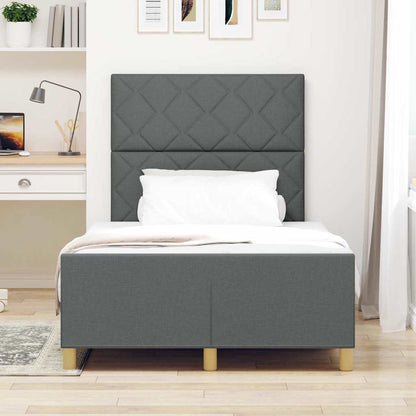 Bedframe met hoofdeinde Donkergrijs 120 x 200 cm Stof