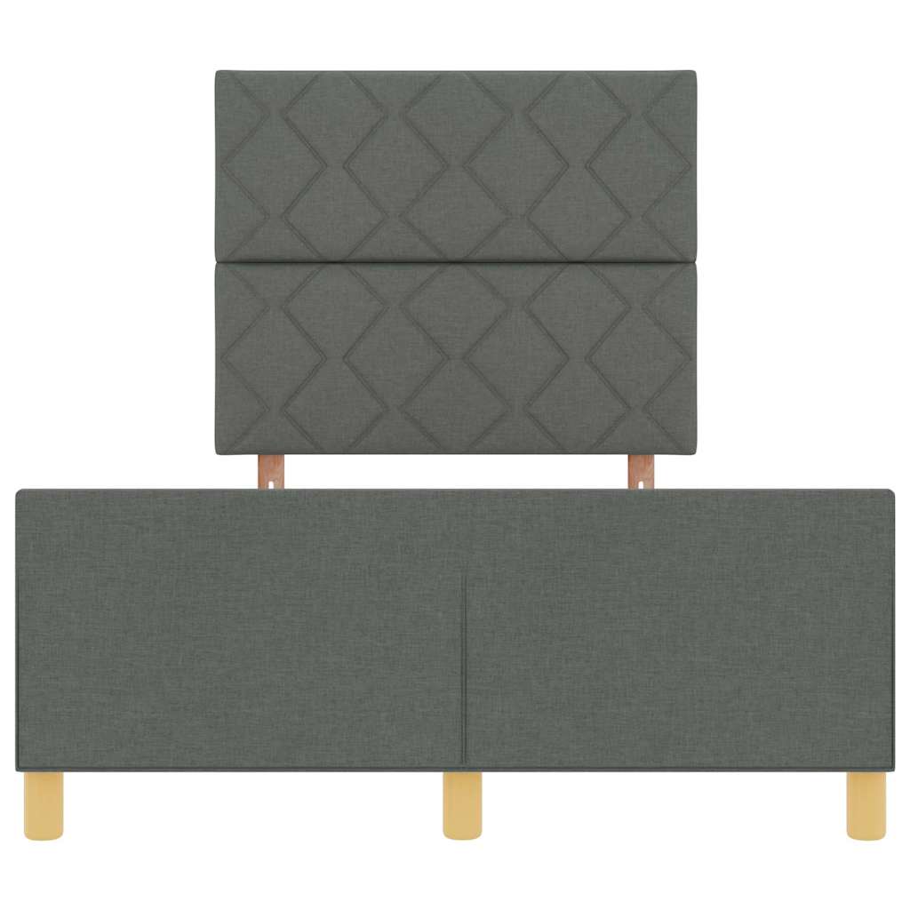 Bedframe met hoofdeinde Donkergrijs 120 x 200 cm Stof