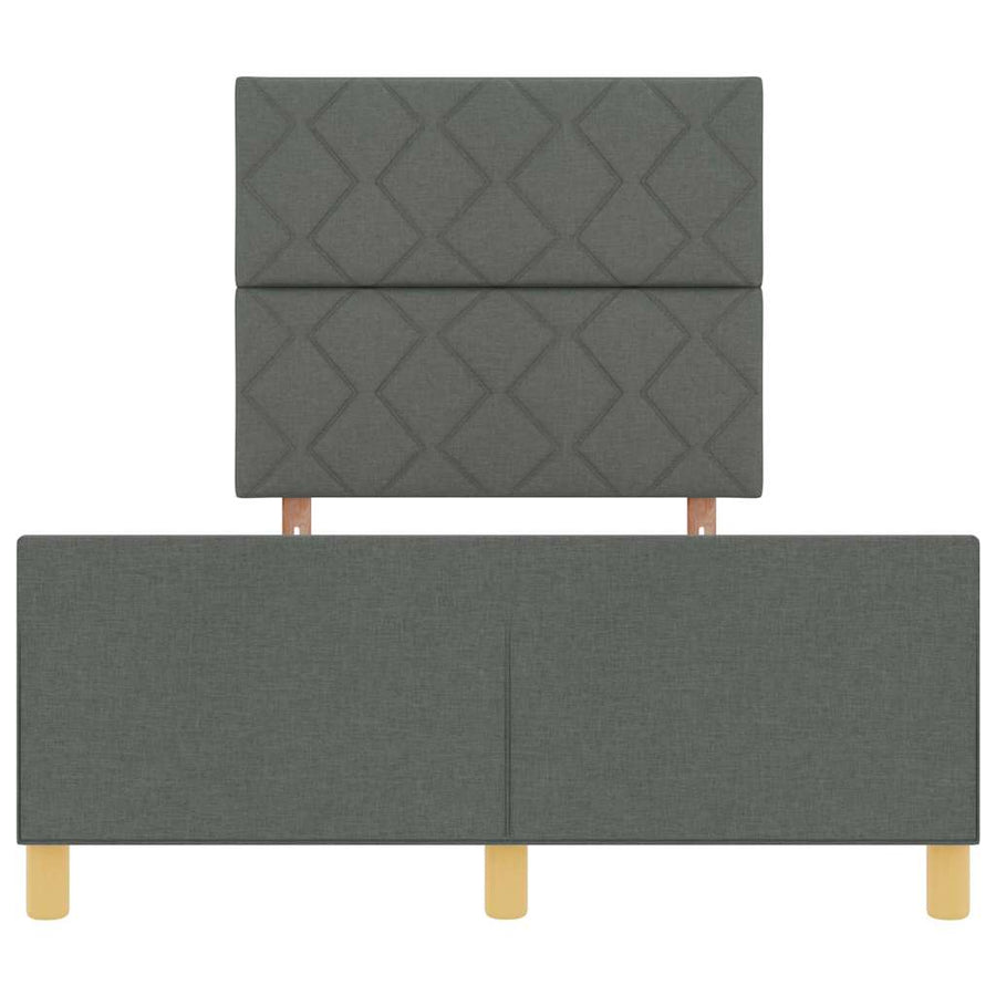 Bedframe met hoofdeinde Donkergrijs 120 x 200 cm Stof