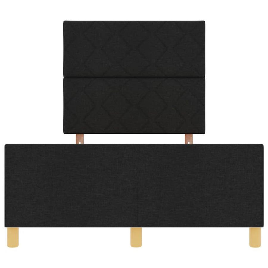 Bedframe met hoofdeinde Zwart 120 x 200 cm Stof
