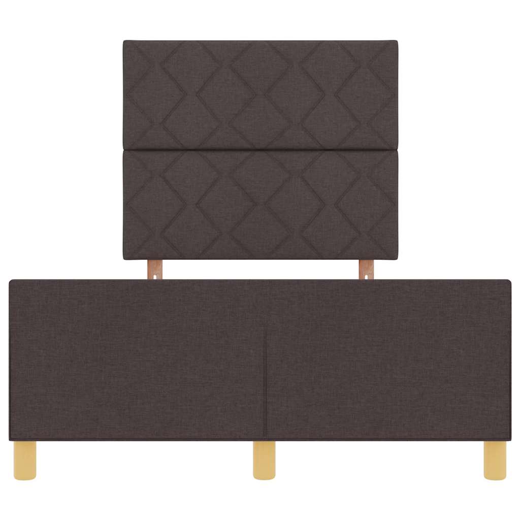 Bedframe met hoofdeinde Donkerbruin 120 x 200 cm Stof