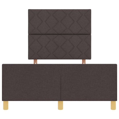 Bedframe met hoofdeinde Donkerbruin 120 x 200 cm Stof