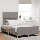 Bedframe 120x200 cm taupe stof met hoofdeinde