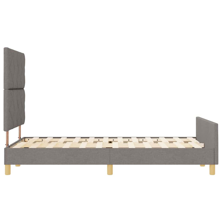 Bedframe met hoofdeinde Taupe 120 x 200 cm Stof