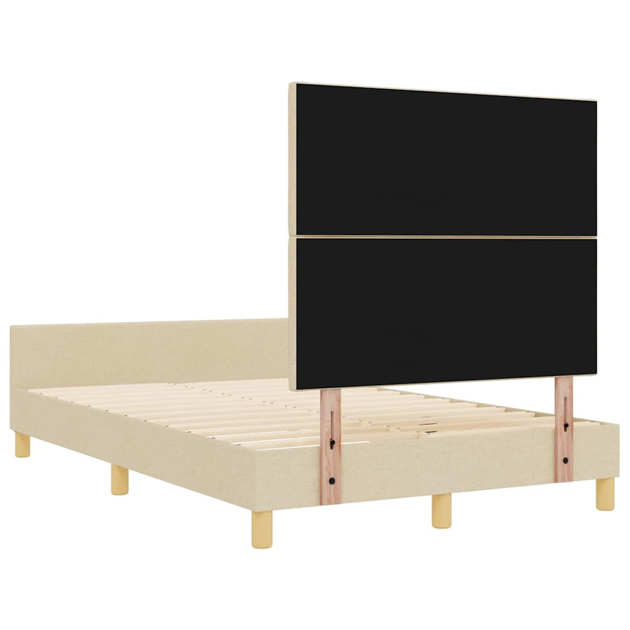 Bedframe met hoofdeinde Crème 120 x 200 cm Stof