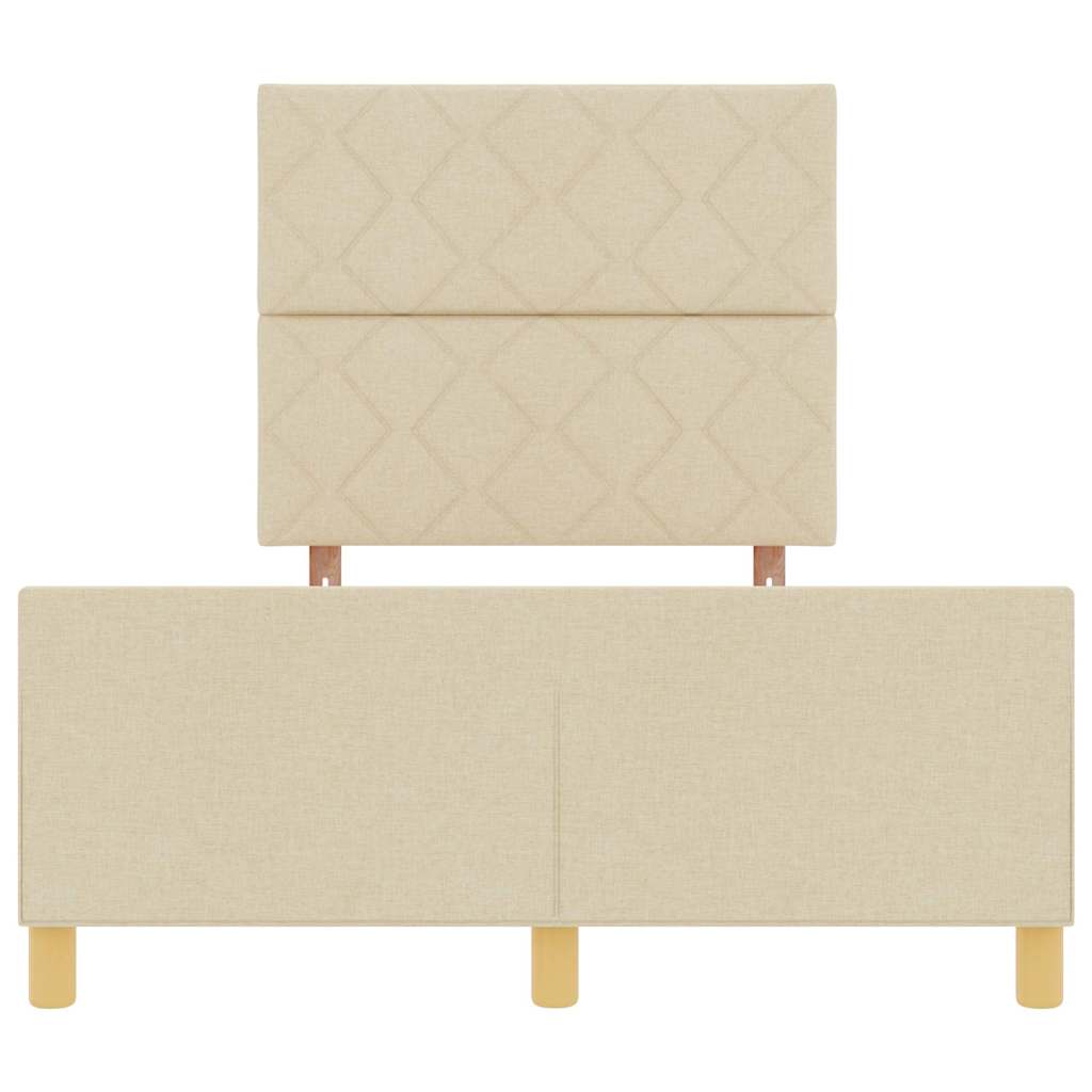 Bedframe met hoofdeinde Crème 120 x 200 cm Stof