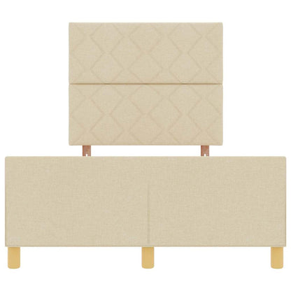 Bedframe met hoofdeinde Crème 120 x 200 cm Stof