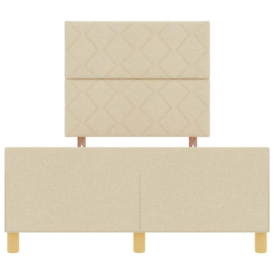 Bedframe met hoofdeinde Crème 120 x 200 cm Stof
