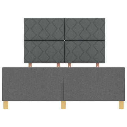 Bedframe met hoofdeinde Donkergrijs 140 x 190 cm Stof