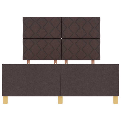 Bedframe met hoofdeinde Donkerbruin 140 x 190 cm Stof