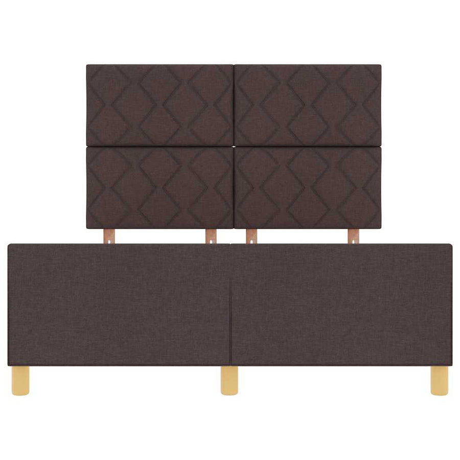 Bedframe met hoofdeinde Donkerbruin 140 x 190 cm Stof