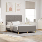 Bedframe 140x190 cm taupe met hoofdeinde