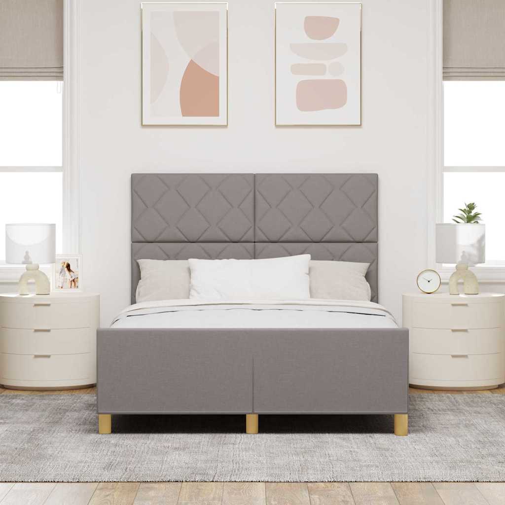 Bedframe met hoofdeinde Taupe 140 x 190 cm Stof