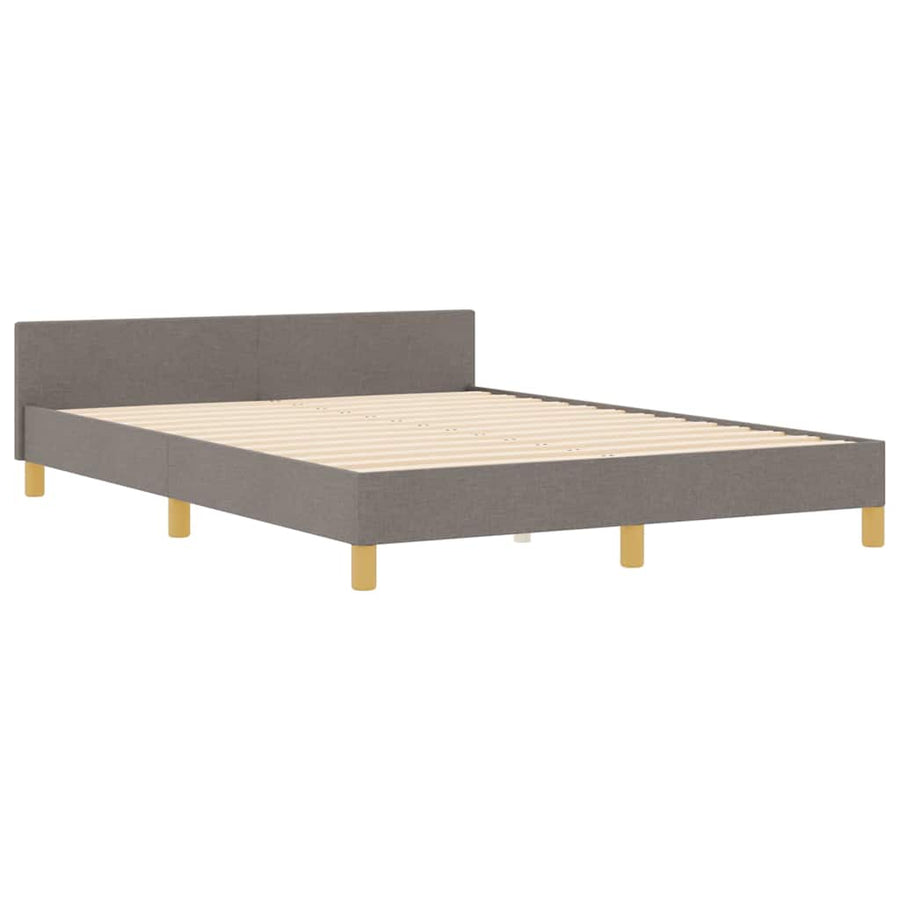 Bedframe met hoofdeinde Taupe 140 x 190 cm Stof