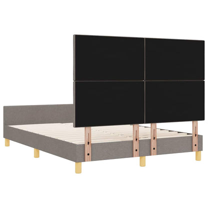 Bedframe met hoofdeinde Taupe 140 x 190 cm Stof
