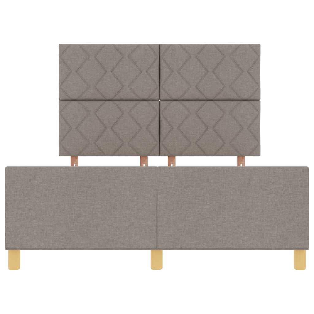 Bedframe met hoofdeinde Taupe 140 x 190 cm Stof