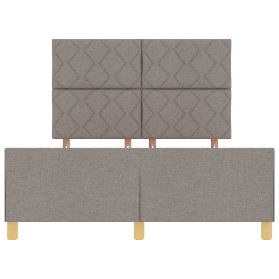 Bedframe met hoofdeinde Taupe 140 x 190 cm Stof